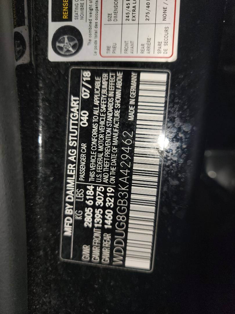 2019 MERCEDES BENZ S 560 — 83000 Miles — Lot A429462 - Marhaba Auctions Used Cars - Image 10