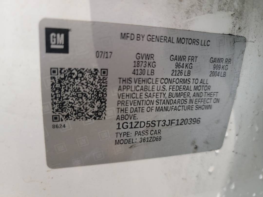 2018 CHEVROLET MALIBU — 173015 Miles — Lot F120396 - Marhaba Auctions Used Cars - Image 10