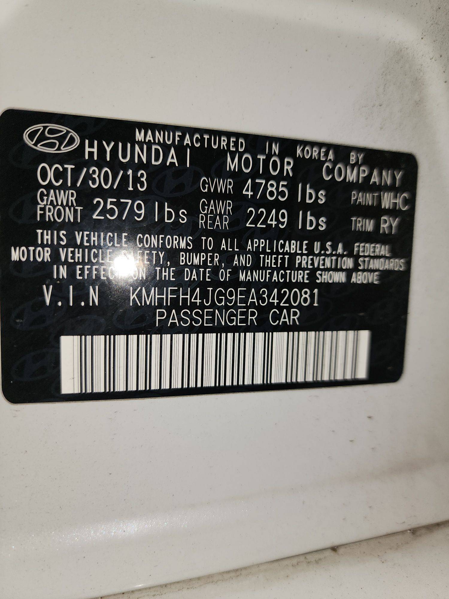 2014 HYUNDAI AZERA — 138581 Miles — Lot 342081 — Souq - Marhaba Auctions Used Cars - Image 11