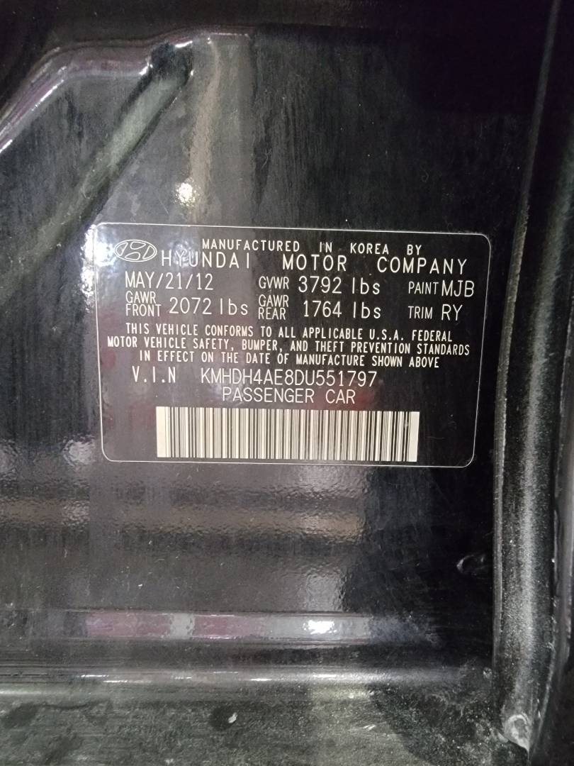 2013 HYUNDAI ELANTRA — 193389 Miles — Lot DU551797 — Main - Marhaba Auctions Used Cars - Image 11