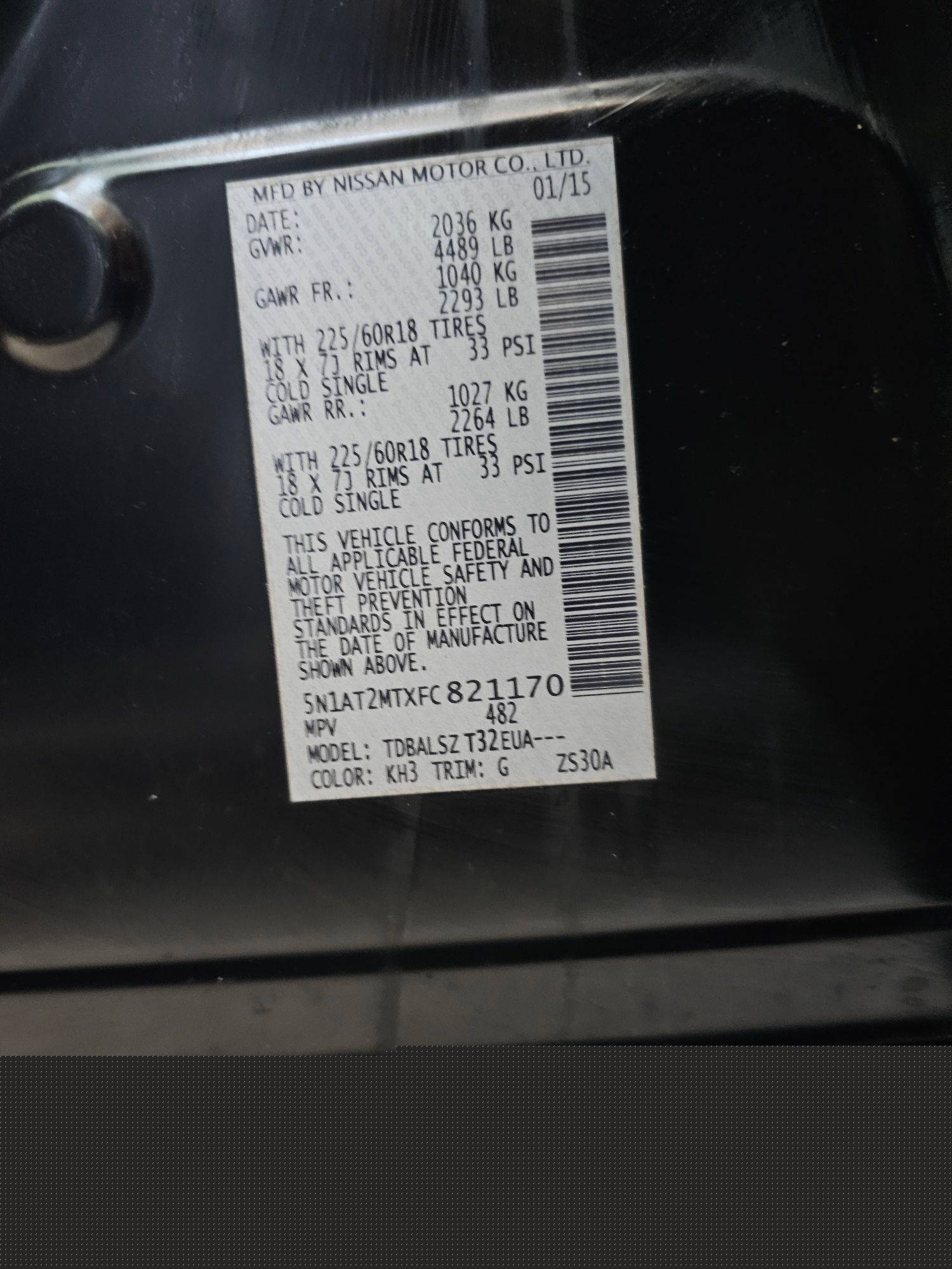 2015 NISSAN ROGUE — 149729 Miles — Lot TXFC821170 — Souq - Marhaba Auctions Used Cars - Image 11