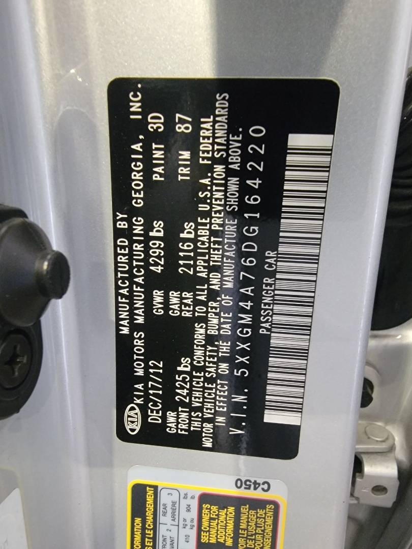 2013 KIA OPTIMA — 188923 Miles — Lot G164220 — Main - Marhaba Auctions Used Cars - Image 10