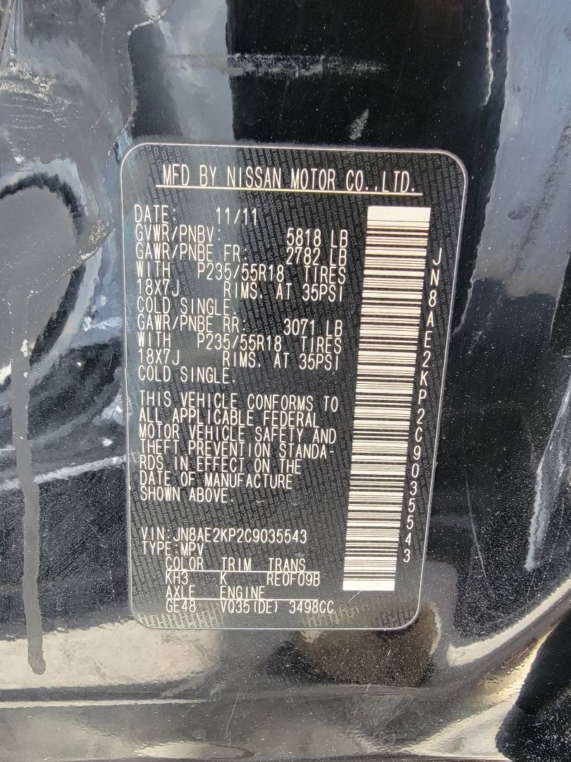 2012 NISSAN QUEST — 215442 Miles — Lot C9035543 — Main - Marhaba Auctions Used Cars - Image 11