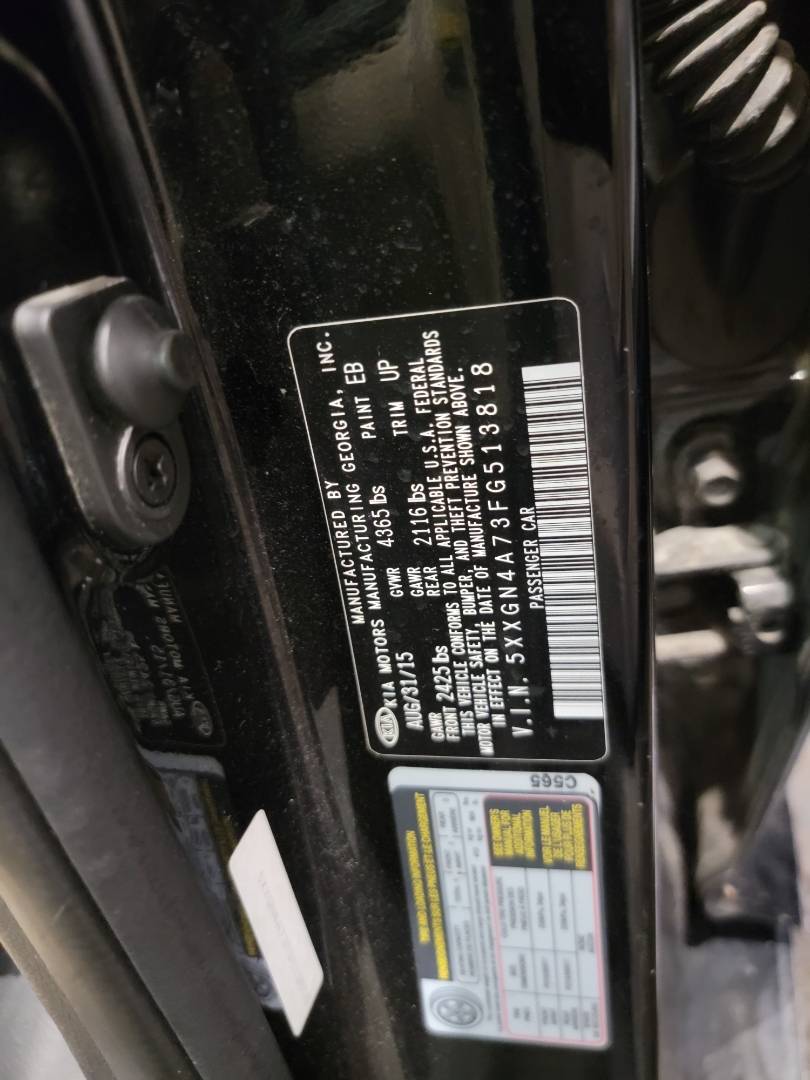 2015 KIA OPTIMA — 179617 Miles — Lot G513818 — Main - Marhaba Auctions Used Cars - Image 9