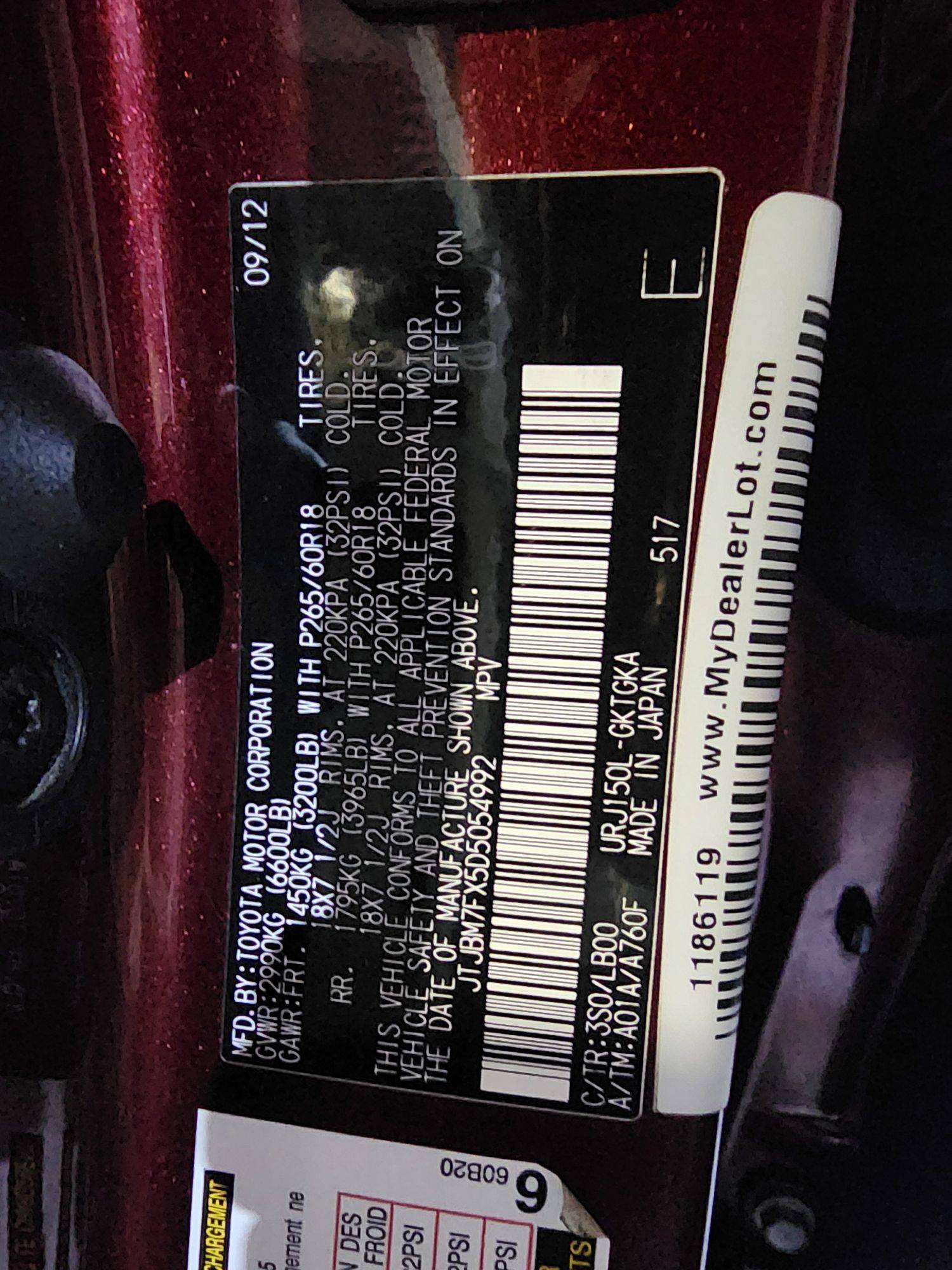 2013 LEXUS GX 460 — 143265 Miles — Lot D5054992 — Main - Marhaba Auctions Used Cars - Image 11