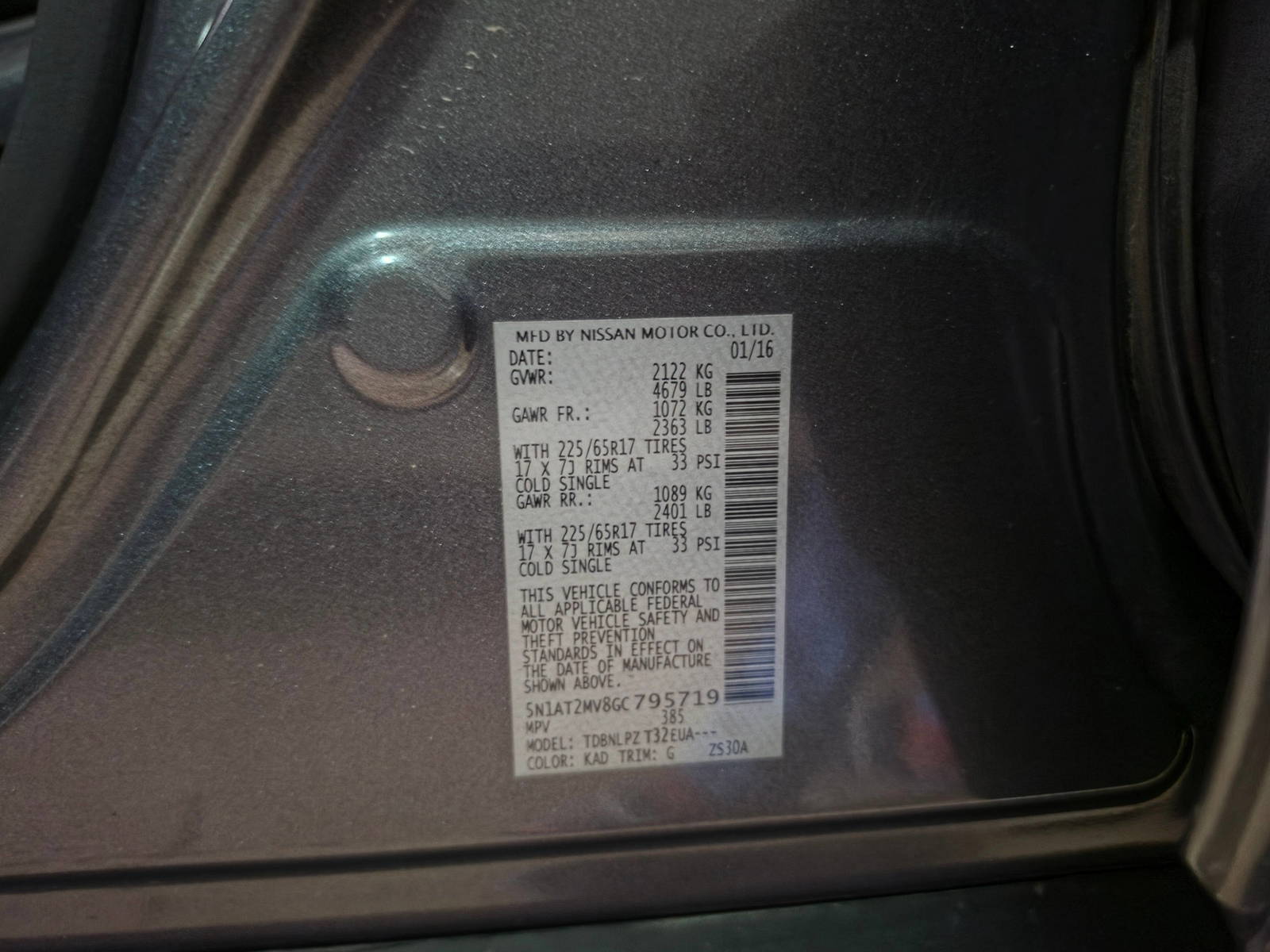 2016 NISSAN ROGUE — 175768 Miles — Lot C795719 - Marhaba Auctions Used Cars - Image 8
