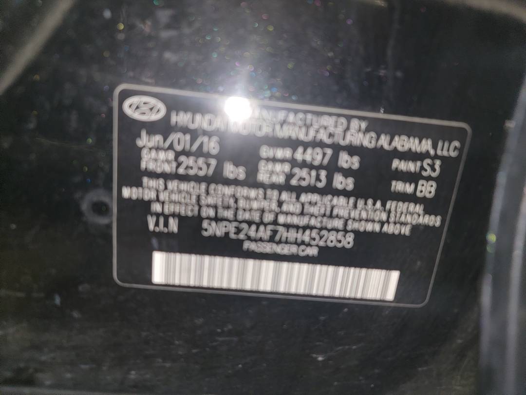 2017 HYUNDAI SONATA — 134409 Miles — Lot 37727019 - Marhaba Auctions Used Cars - Image 9