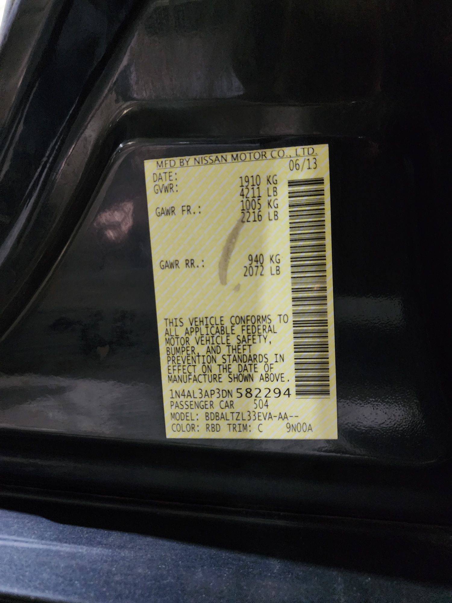 2013 NISSAN ALTIMA — 103266 Miles — Lot 40786689 — Souq - Marhaba Auctions Used Cars - Image 11