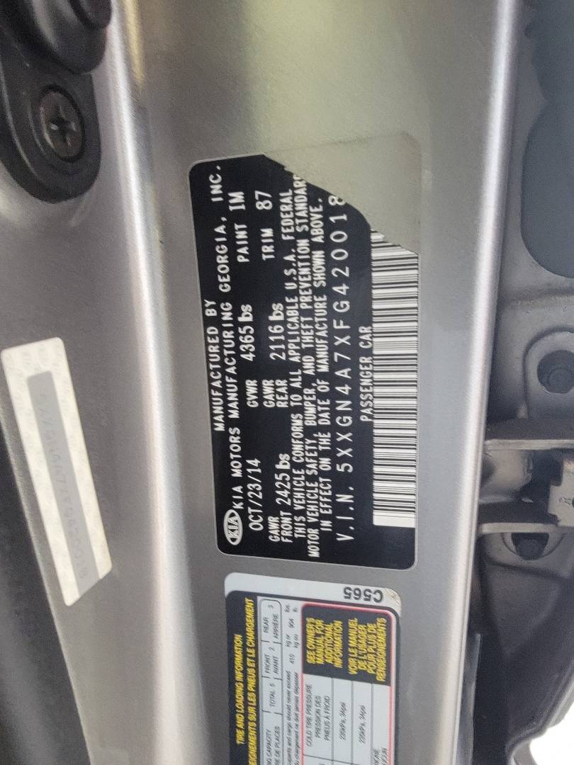 2015 KIA OPTIMA — 151752 Miles — Lot XFG420018 — Main - Marhaba Auctions Used Cars - Image 7