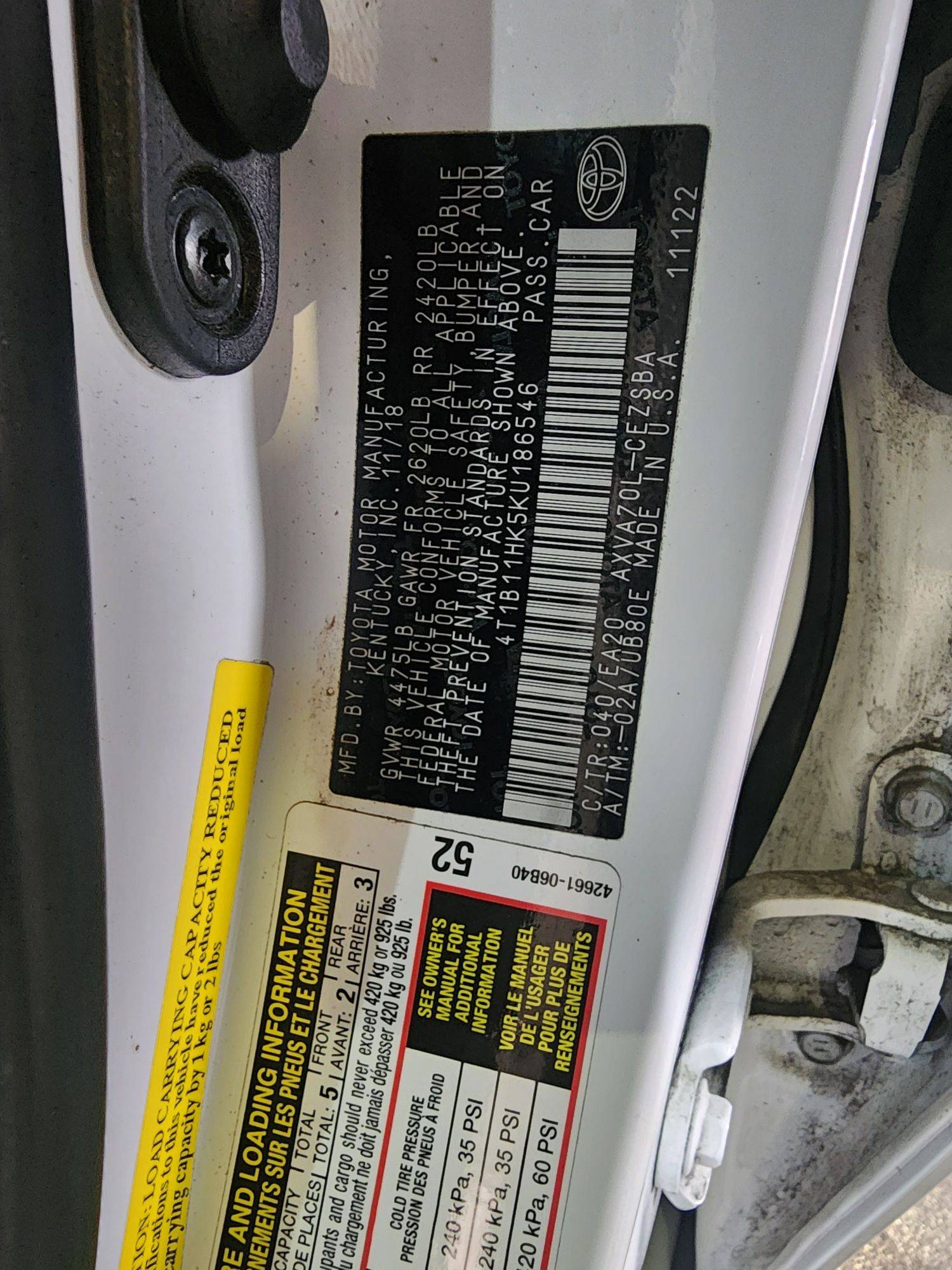 TOYOTA CAMRY 2019 - Marhaba Auction Used Cars - Image 8