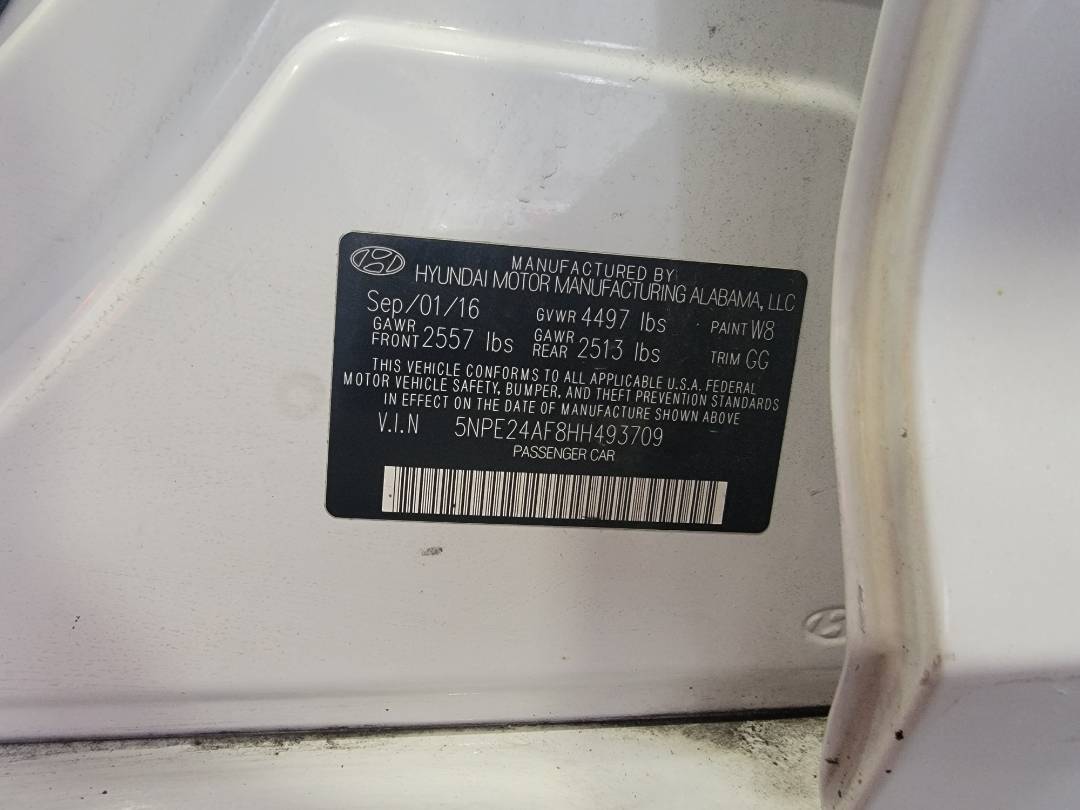 2017 HYUNDAI SONATA — 94545 Miles — Lot HH493709 — Main - Marhaba Auctions Used Cars - Image 8