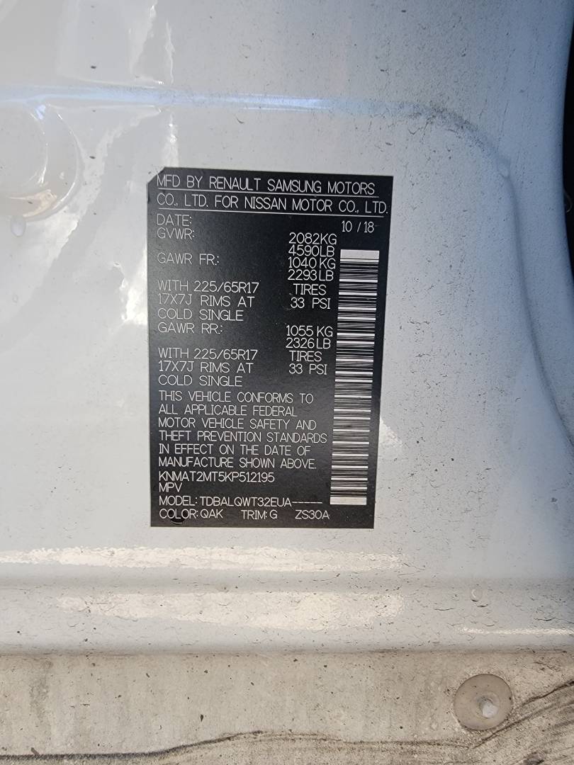2019 NISSAN ROGUE — 95410 Miles — Lot 120879 — Main - Marhaba Auctions Used Cars - Image 9