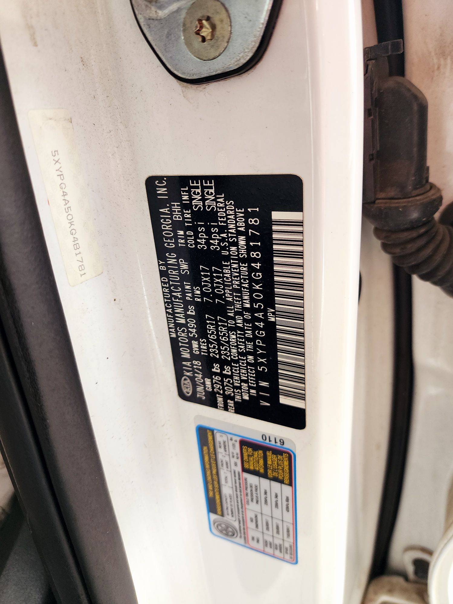2019 KIA SORENTO — 66851 Miles — Lot 73513764 — Souq - Marhaba Auctions Used Cars - Image 9