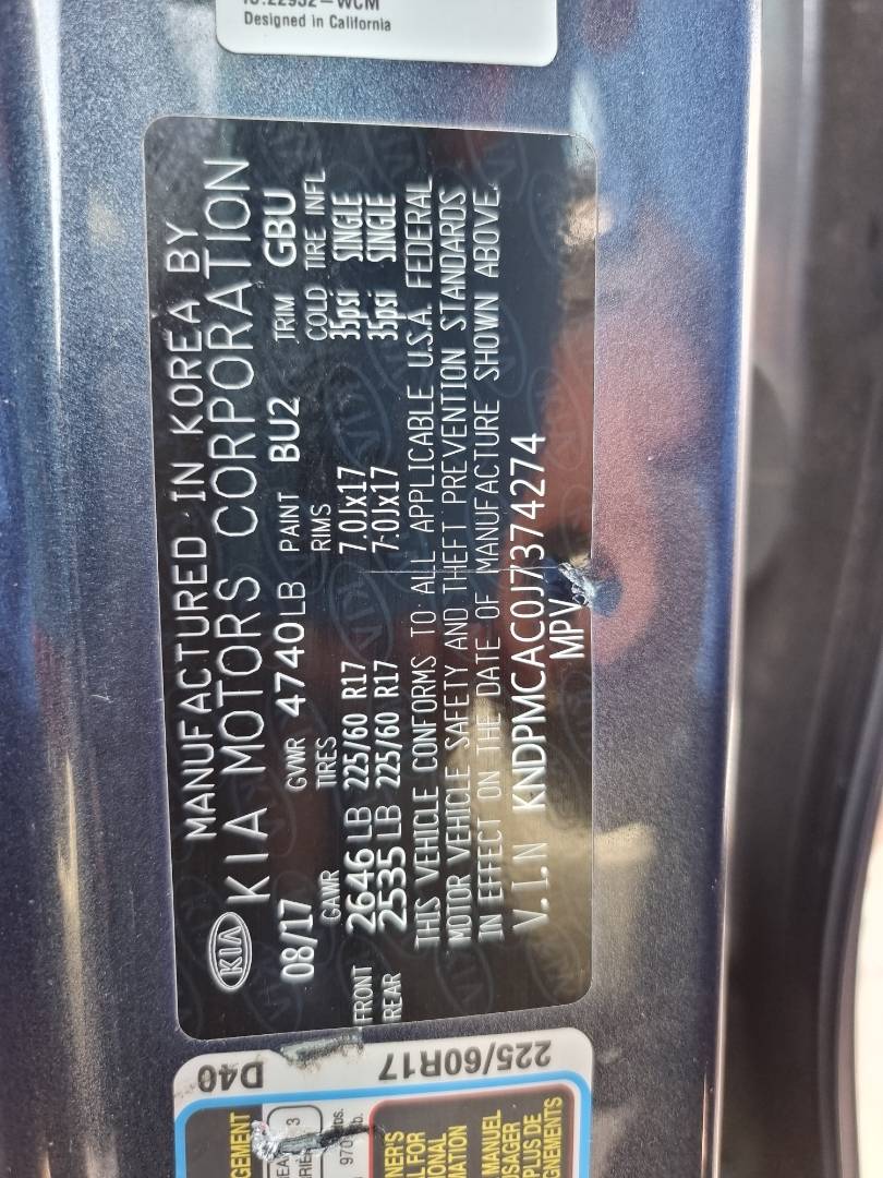 2018 KIA SPORTAGE — 115768 Miles — Lot 215478 — Souq - Marhaba Auctions Used Cars - Image 8