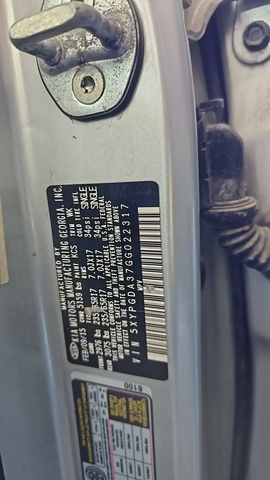 KIA SORENTO 2016 - Marhaba Auction Used Cars - Image 4