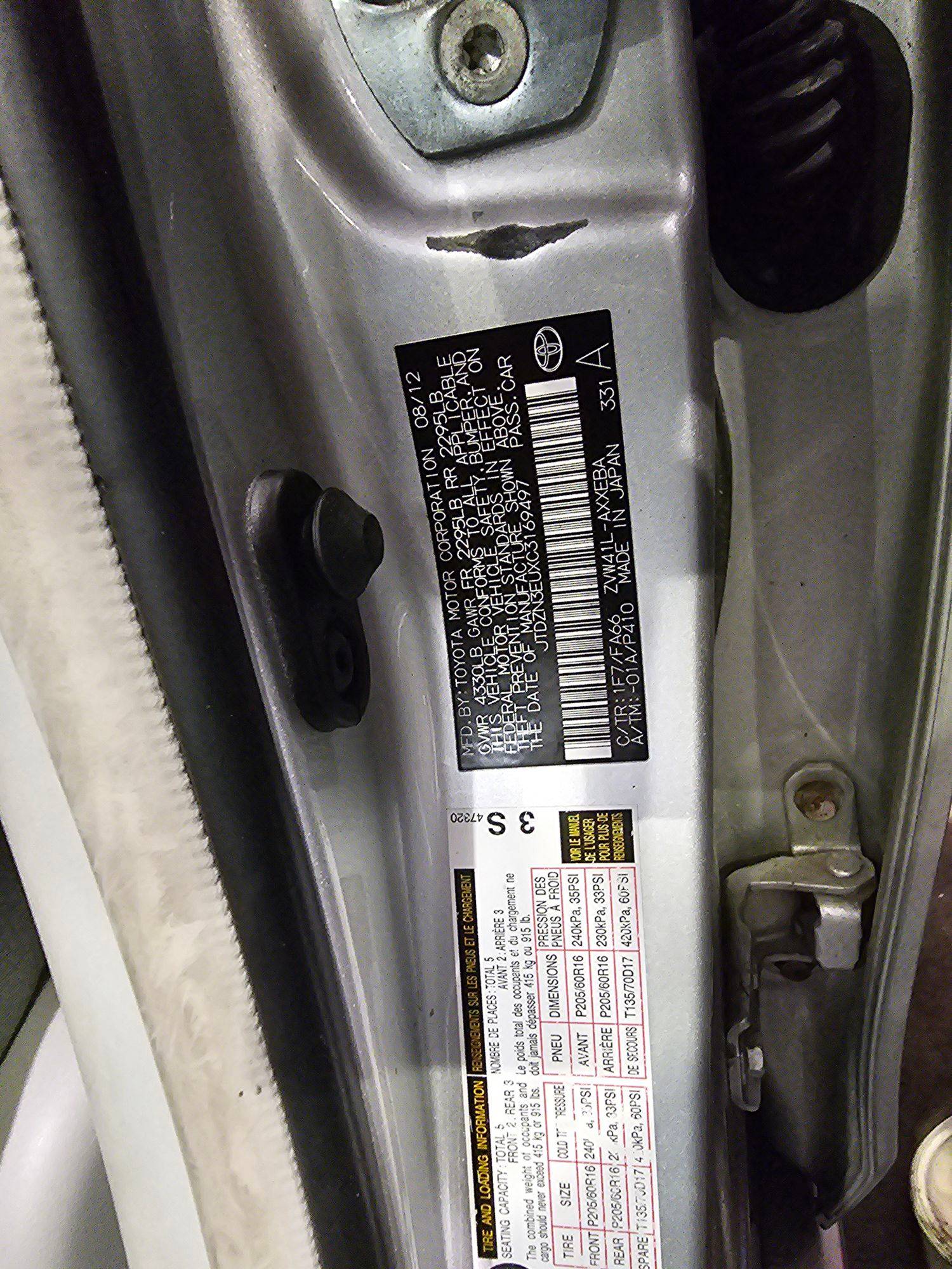 2012 TOYOTA PRIUS V — 160983 Miles — Lot C3169497 — Main - Marhaba Auctions Used Cars - Image 10