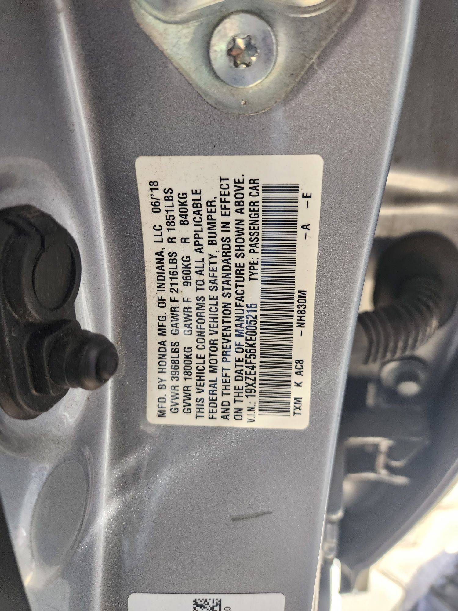 2019 HONDA INSIGHT — 108079 Miles — Lot 69923483 - Marhaba Auctions Used Cars - Image 6