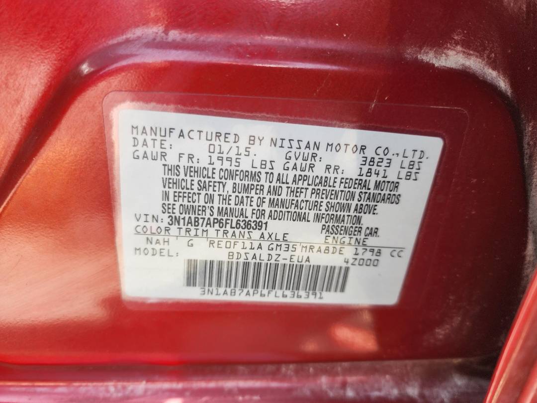 2015 NISSAN SENTRA — 142429 Miles — Lot 80390143 - Marhaba Auctions Used Cars - Image 4