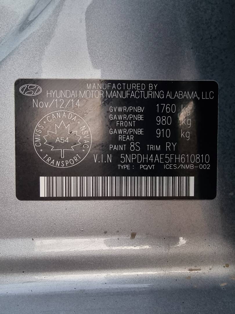 2015 HYUNDAI ELANTRA — 211417 KM — Lot 72318604 — Ind. 12 - Marhaba Auctions Used Cars - Image 9
