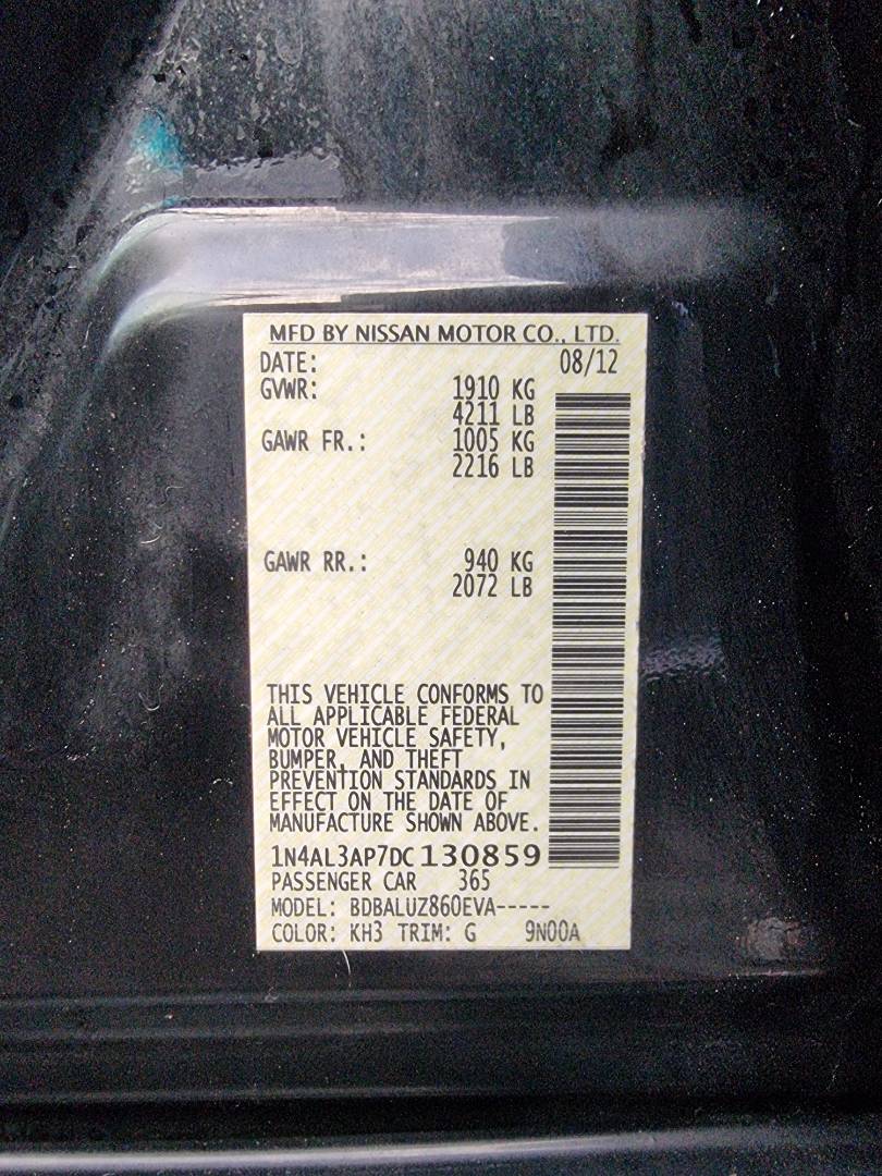 2013 NISSAN ALTIMA — 142337 Miles — Lot 130859 — Main - Marhaba Auctions Used Cars - Image 9
