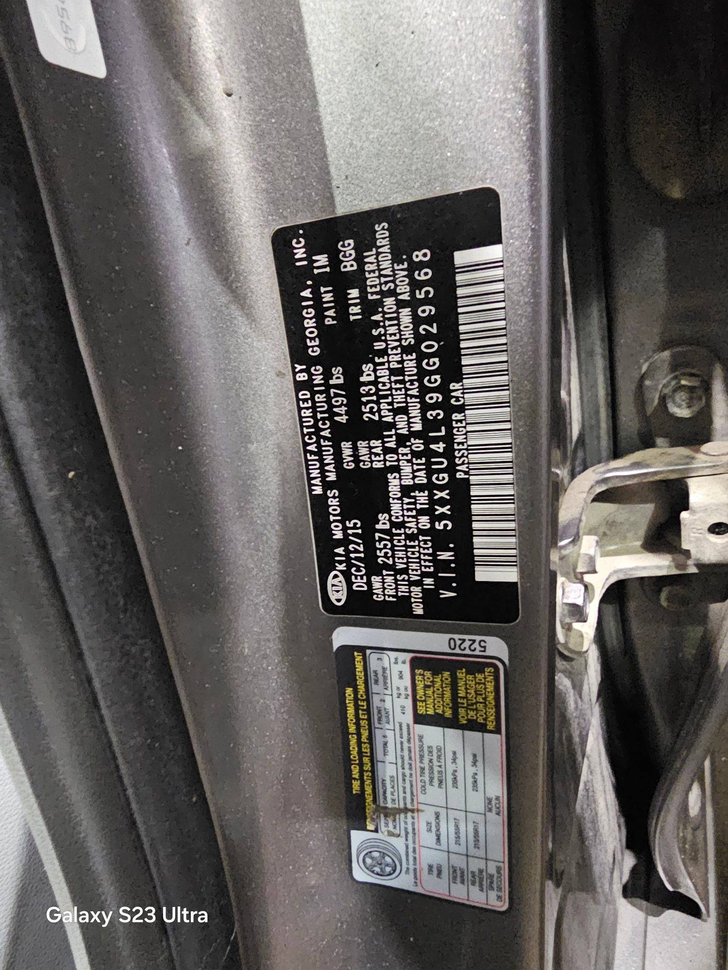 KIA OPTIMA 2016 - Marhaba Auction Used Cars - Image 10