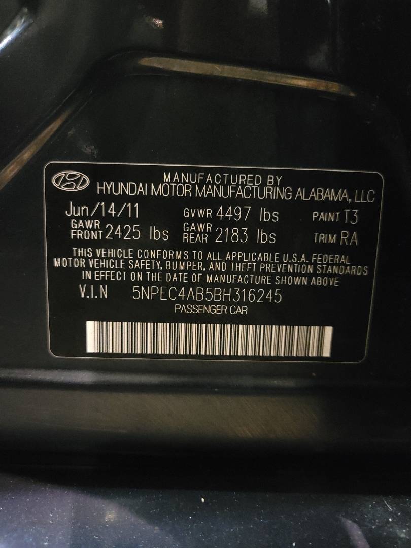 2011 HYUNDAI SONATA — 189097 Miles — Lot 71601164 — Main - Marhaba Auctions Used Cars - Image 11