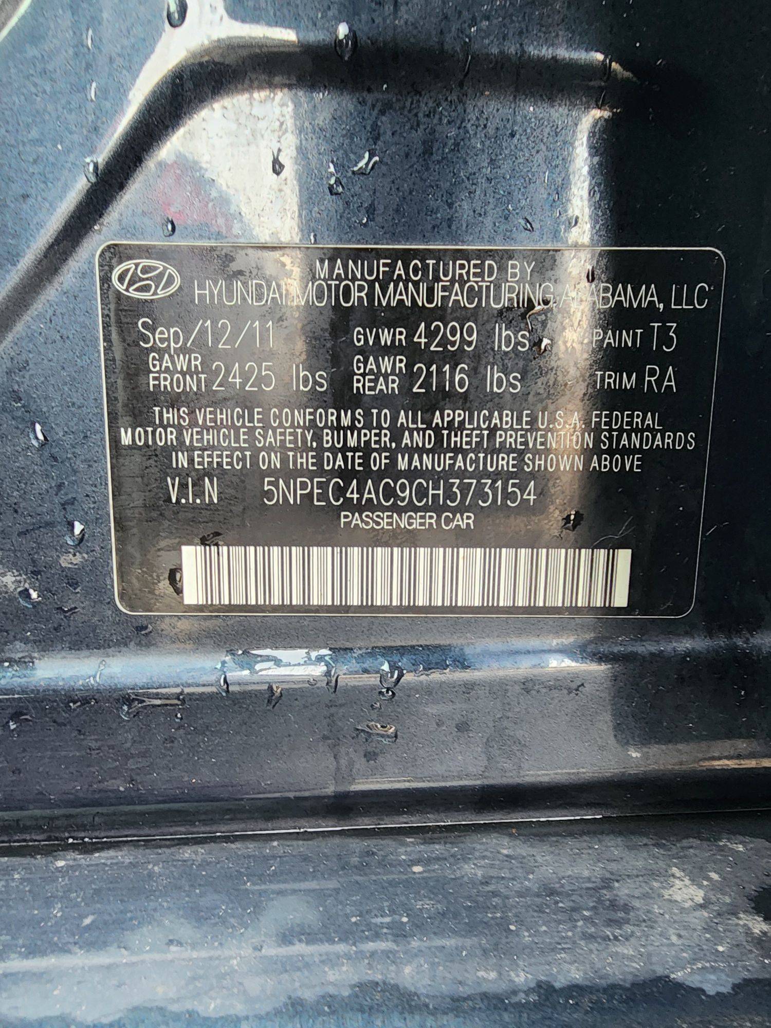 2012 HYUNDAI SONATA — 230837 Miles — Lot 49674524 — Souq - Marhaba Auctions Used Cars - Image 10
