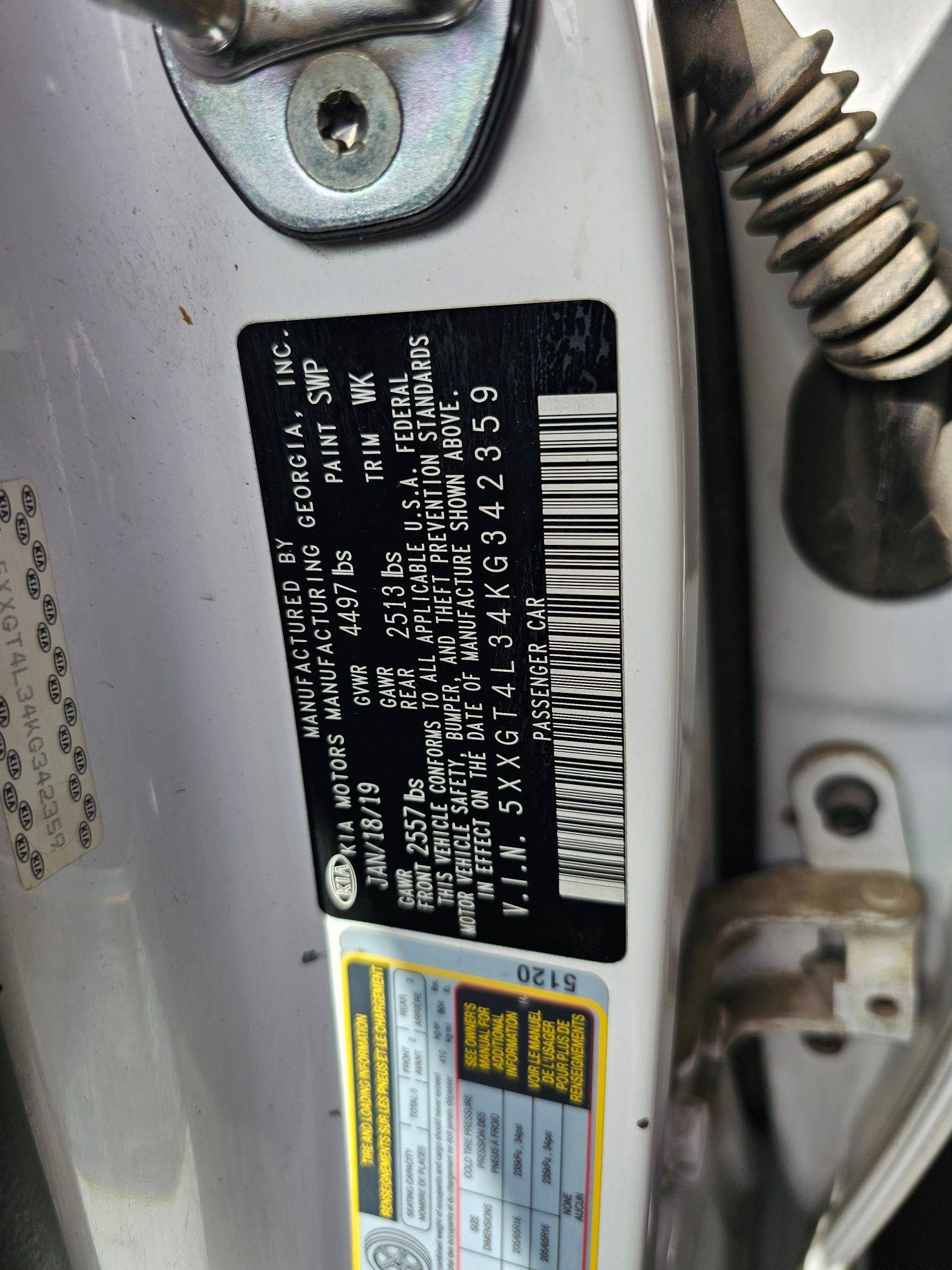 KIA OPTIMA 2019 - Marhaba Auction Used Cars - Image 9