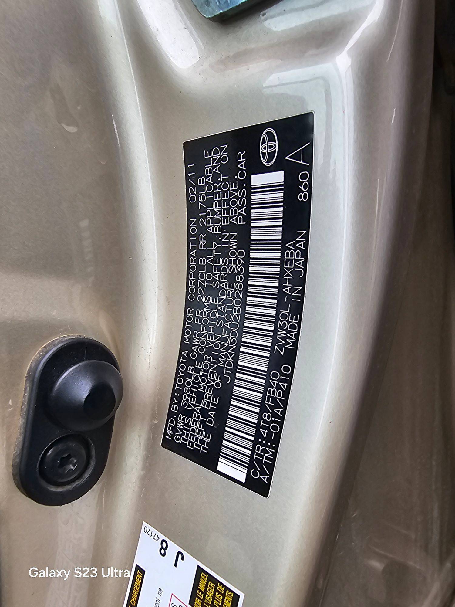 2011 TOYOTA PRIUS — 175466 Miles — Lot B0288390 — Main - Marhaba Auctions Used Cars - Image 9