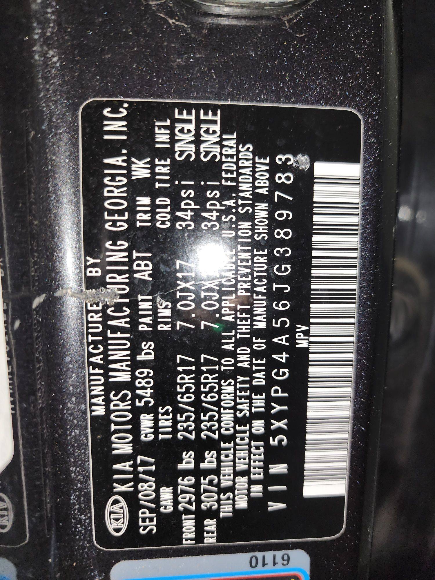 KIA SORENTO 2018 - Marhaba Auction Used Cars - Image 10