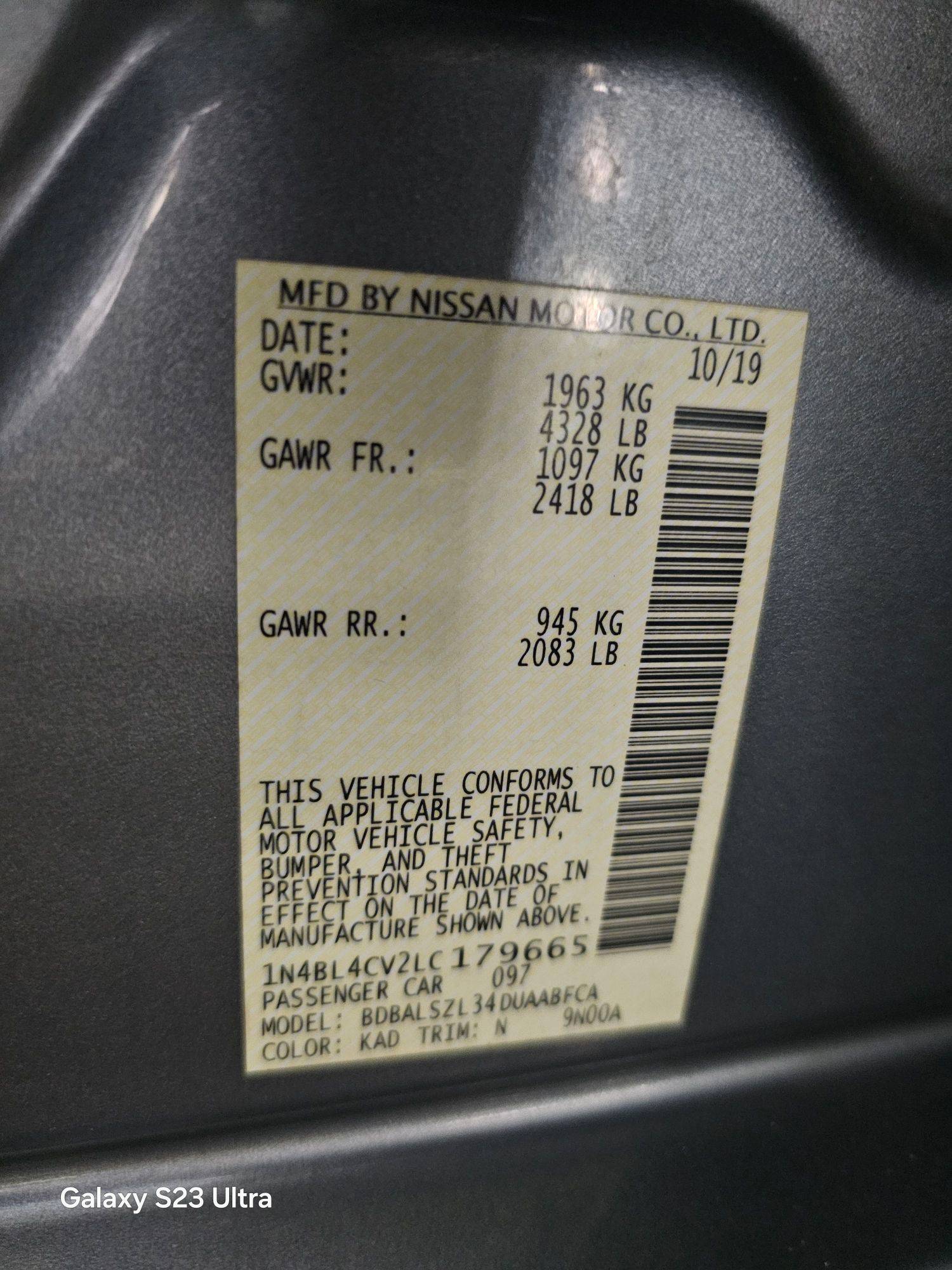 NISSAN ALTIMA 2020 - Marhaba Auction Used Cars - Image 10