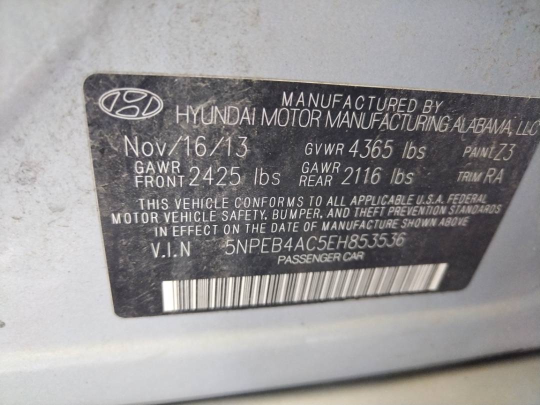 2014 HYUNDAI SONATA — 134231 Miles — Lot 66720683 - Marhaba Auctions Used Cars - Image 8