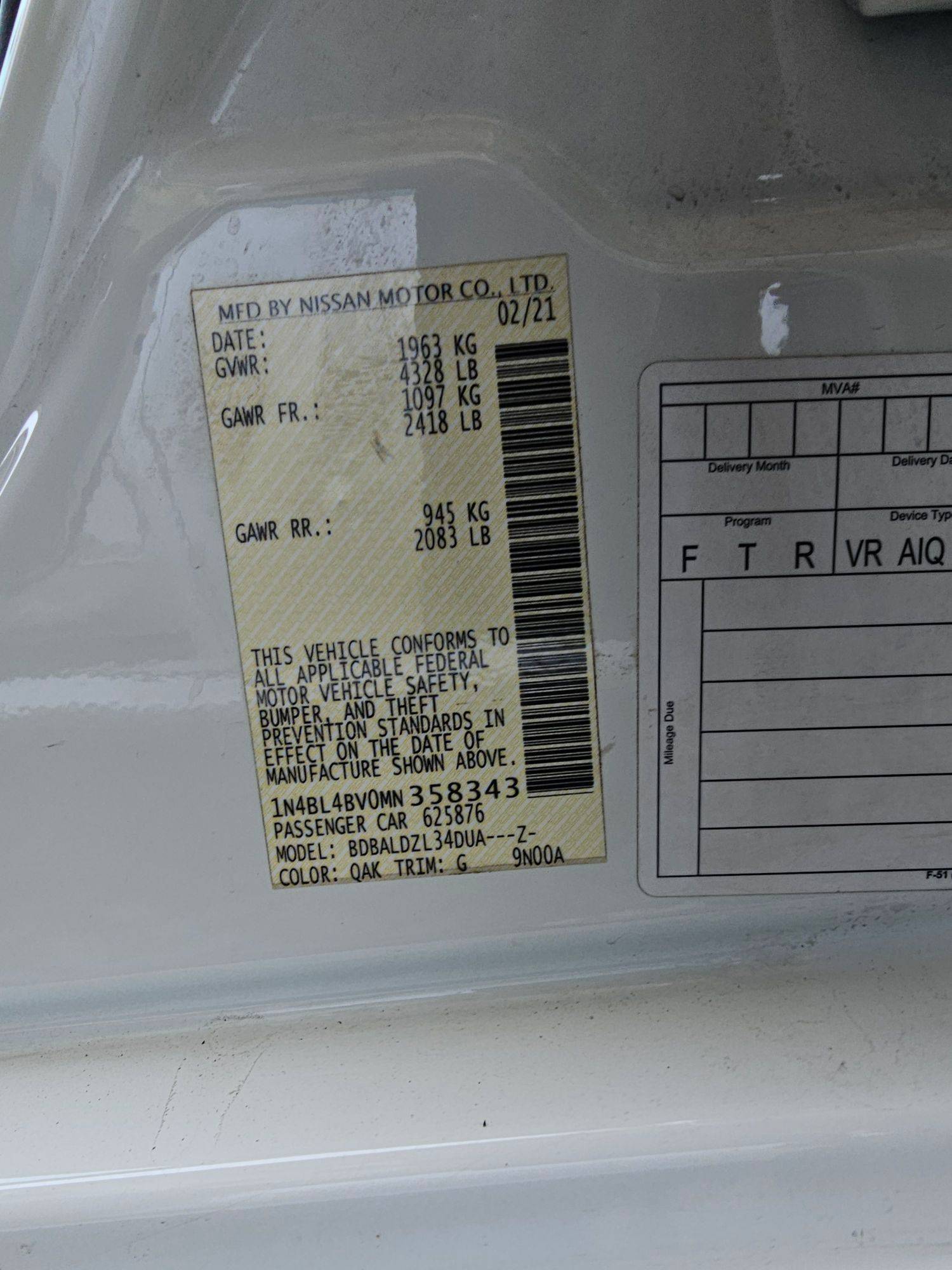 NISSAN ALTIMA 2021 - Marhaba Auction Used Cars - Image 9