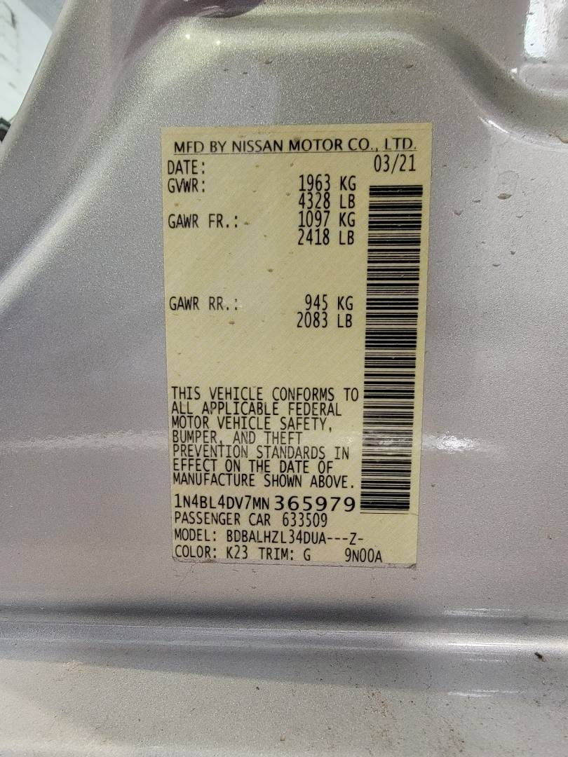 NISSAN ALTIMA 2021 - Marhaba Auction Used Cars - Image 10