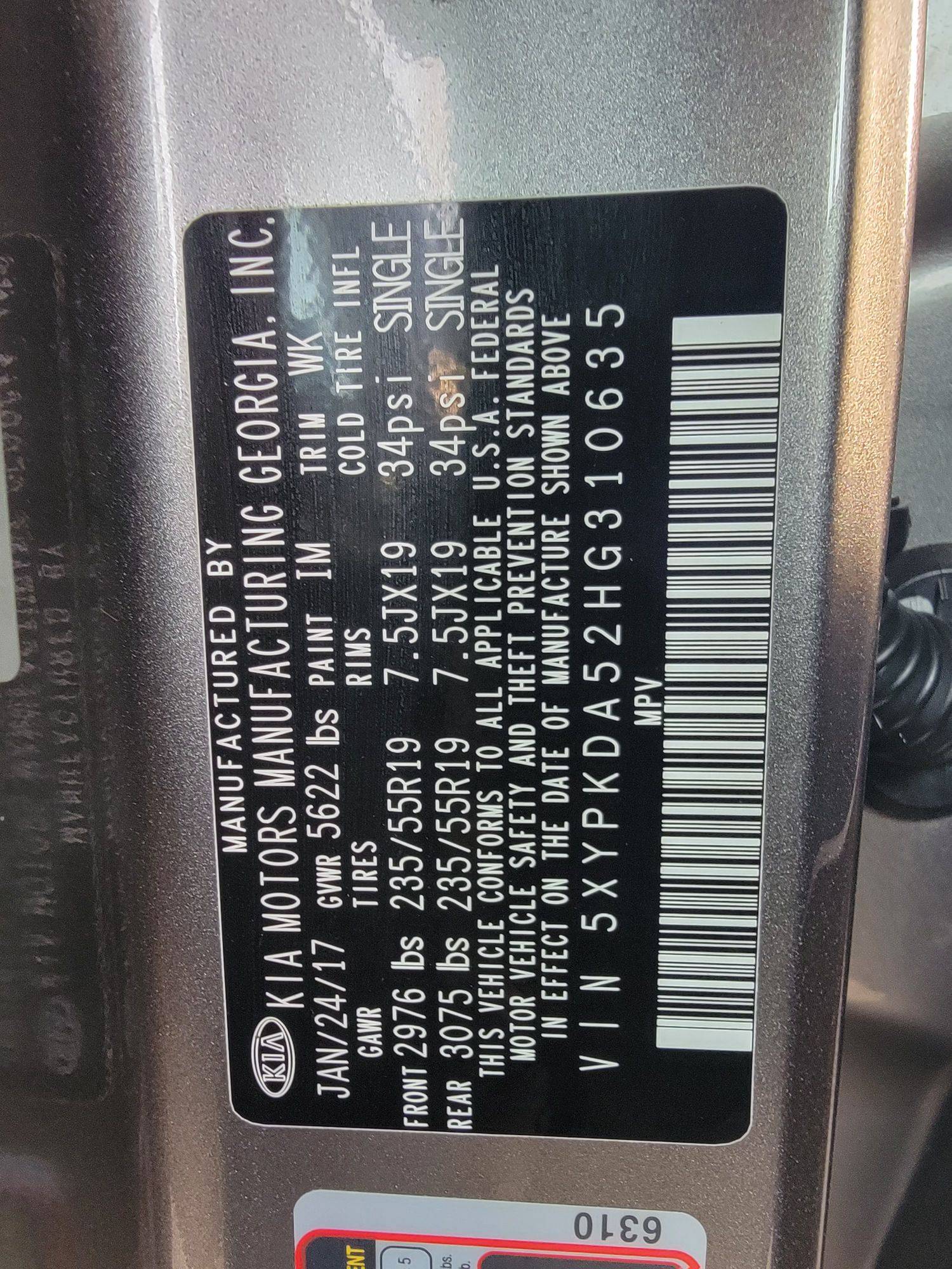 KIA SORENTO 2017 - Marhaba Auction Used Cars - Image 10