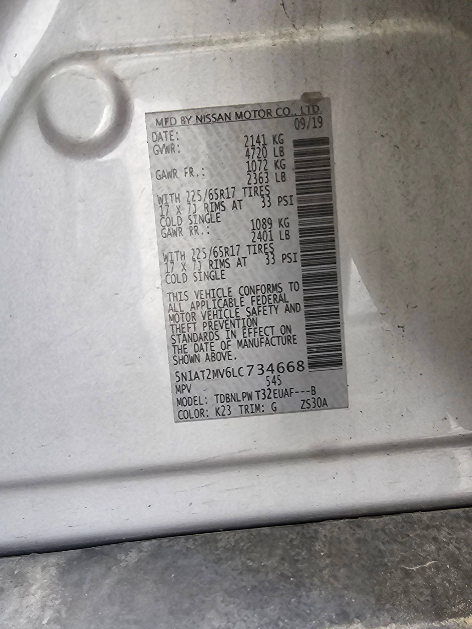 NISSAN ROGUE 2020 - Marhaba Auction Used Cars - Image 9