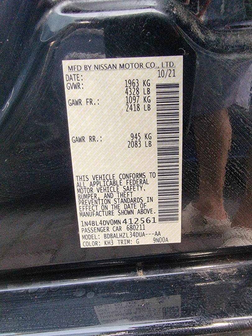 2021 NISSAN ALTIMA — 48719 Miles — Lot 215487 — Souq - Marhaba Auctions Used Cars - Image 9