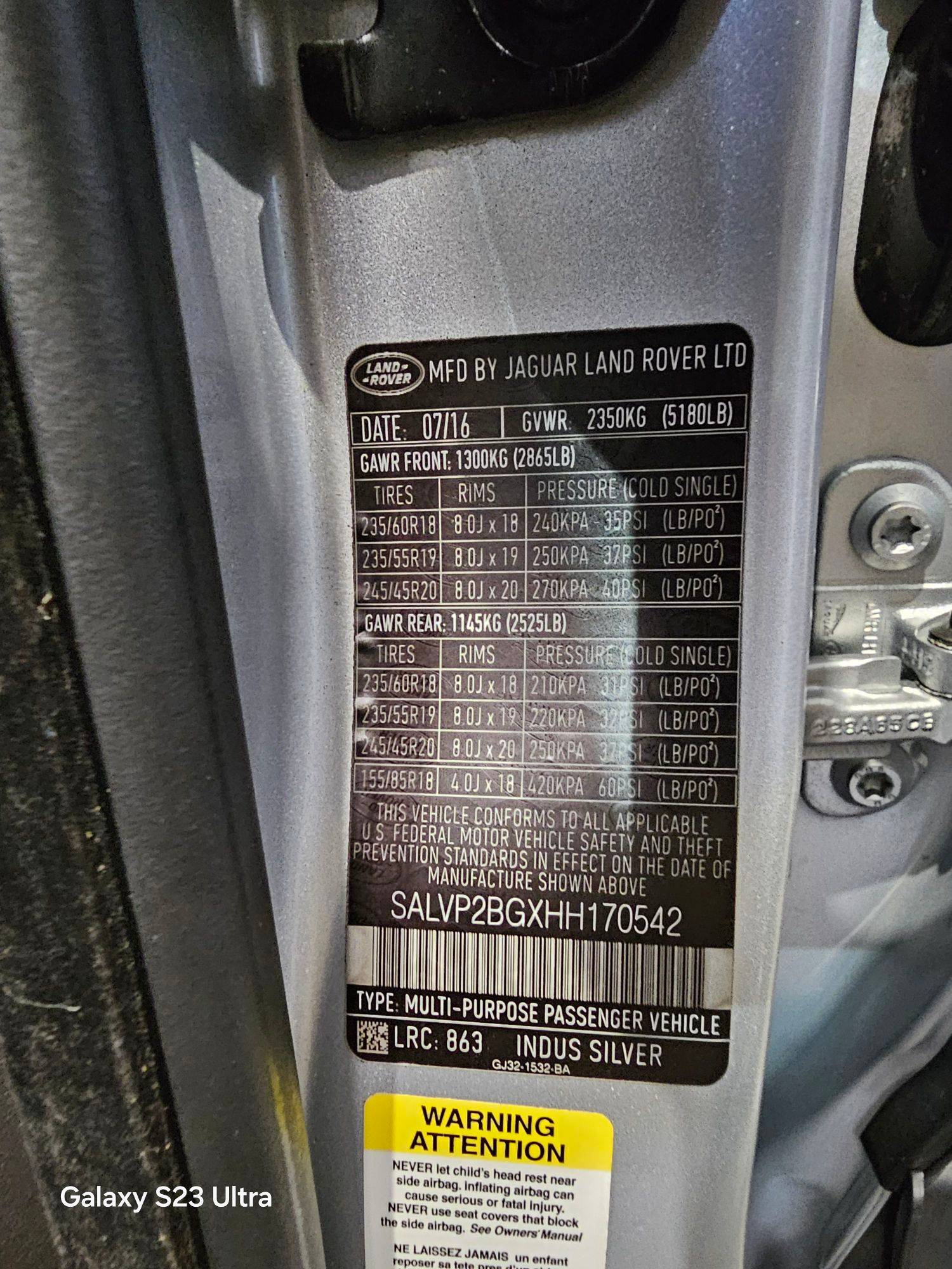 LAND ROVER RANGE ROVER EVOQUE 2017 - Marhaba Auction Used Cars - Image 11