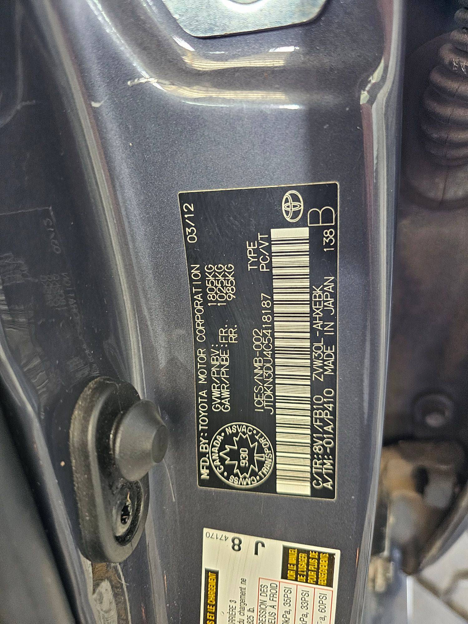 TOYOTA PRIUS 2012 - Marhaba Auction Used Cars - Image 10