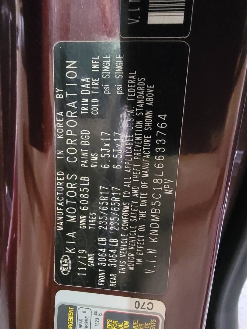 2020 KIA SEDONA — 75630 Miles — Lot 6633764 — Main - Marhaba Auctions Used Cars - Image 9