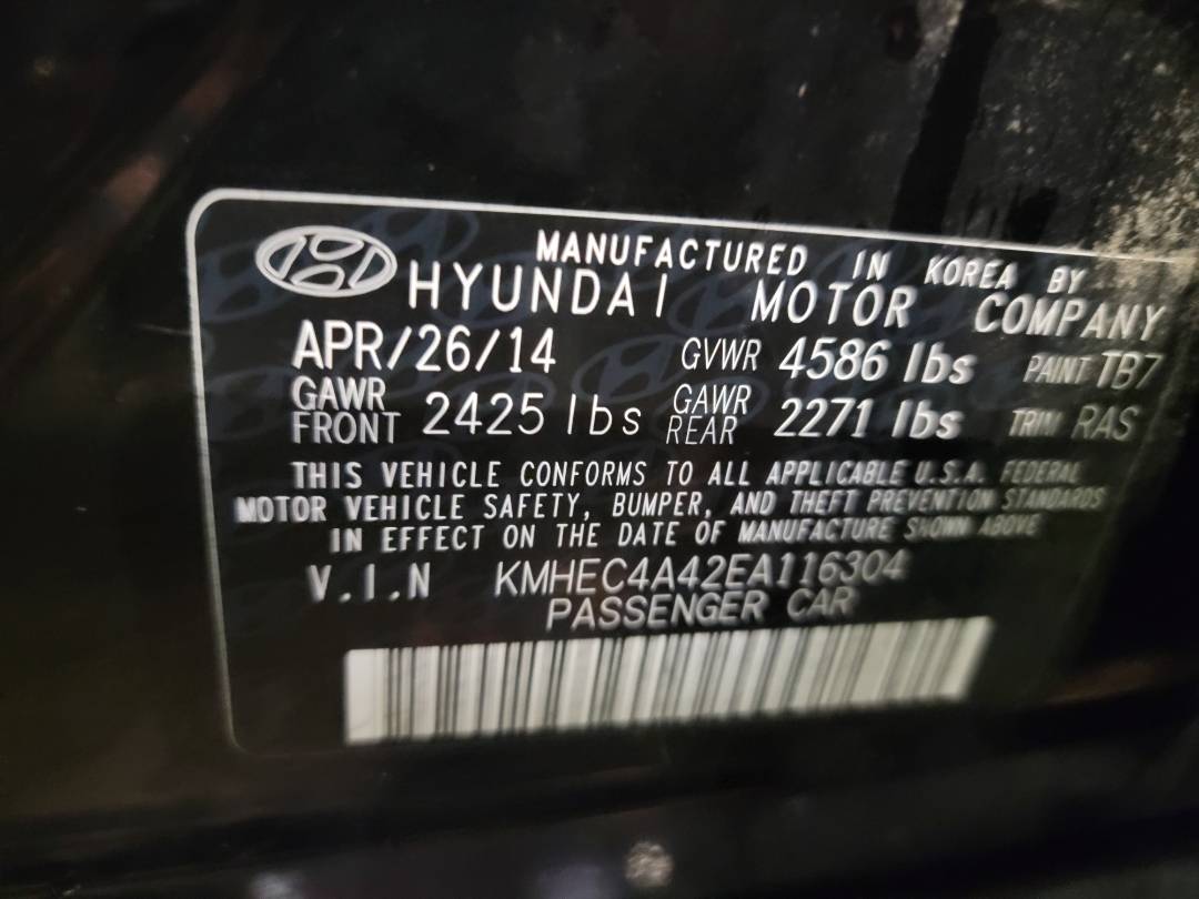 2014 HYUNDAI SONATA — 166006 Miles — Lot 39966 — Main - Marhaba Auctions Used Cars - Image 9