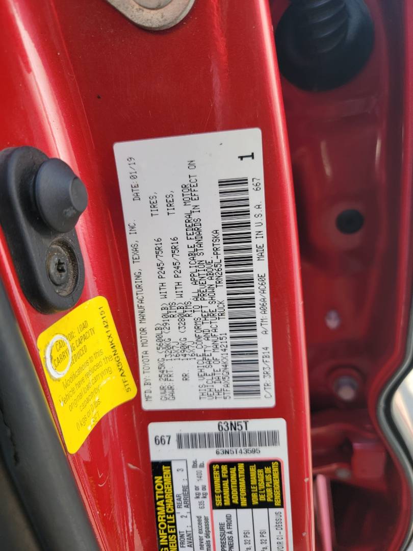 2019 TOYOTA TACOMA — 224406 Miles — Lot X142151 — Main - Marhaba Auctions Used Cars - Image 18