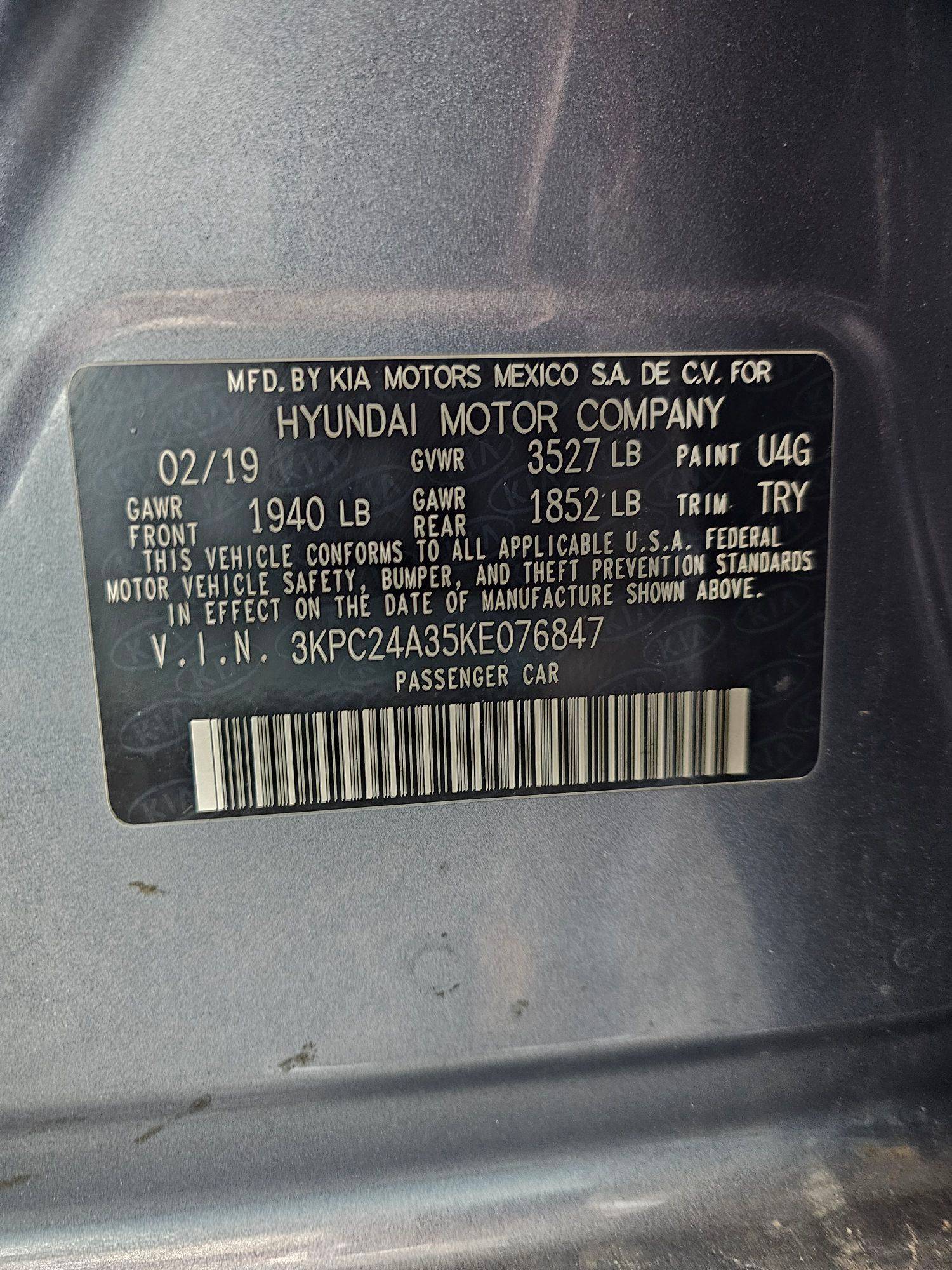 HYUNDAI ACCENT 2019 - Marhaba Auction Used Cars - Image 10