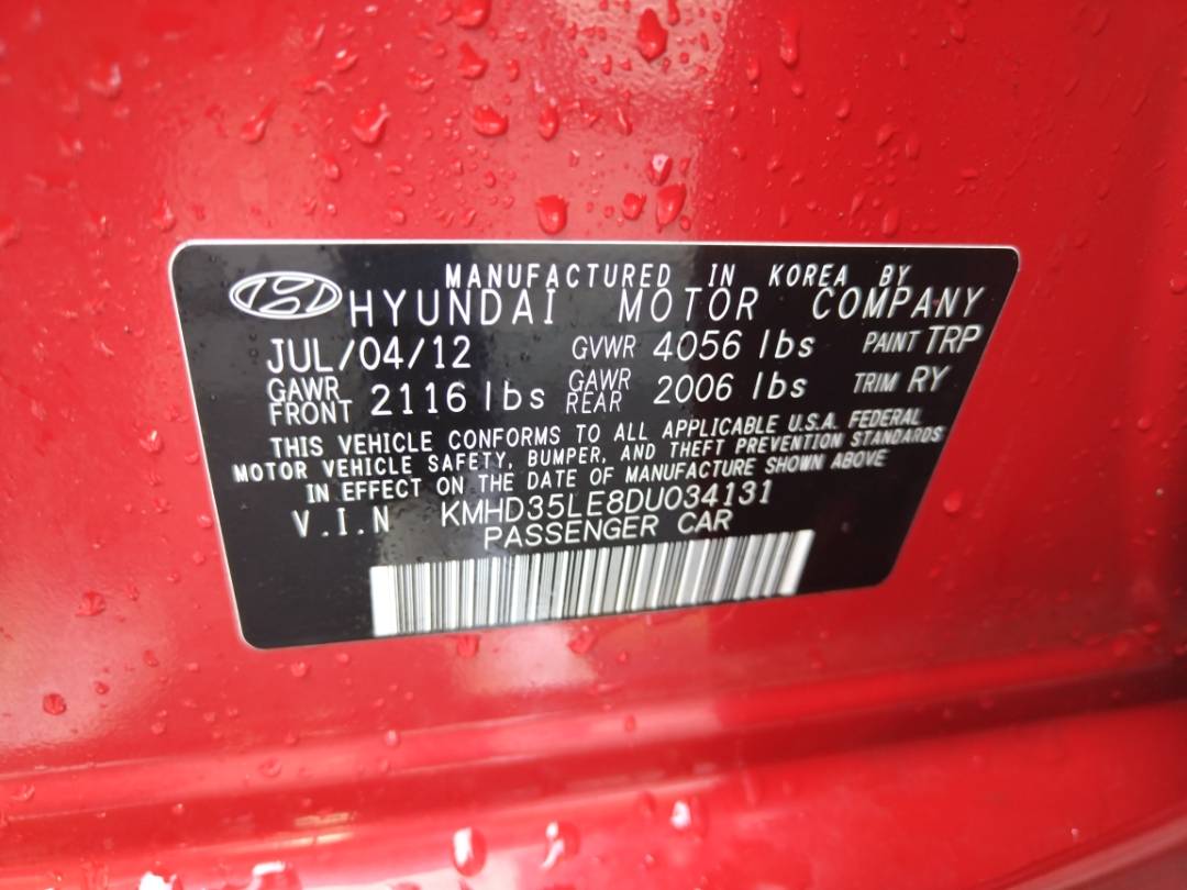 2013 HYUNDAI ELANTRA — 67611 Miles — Lot 71082243 - Marhaba Auctions Used Cars - Image 12