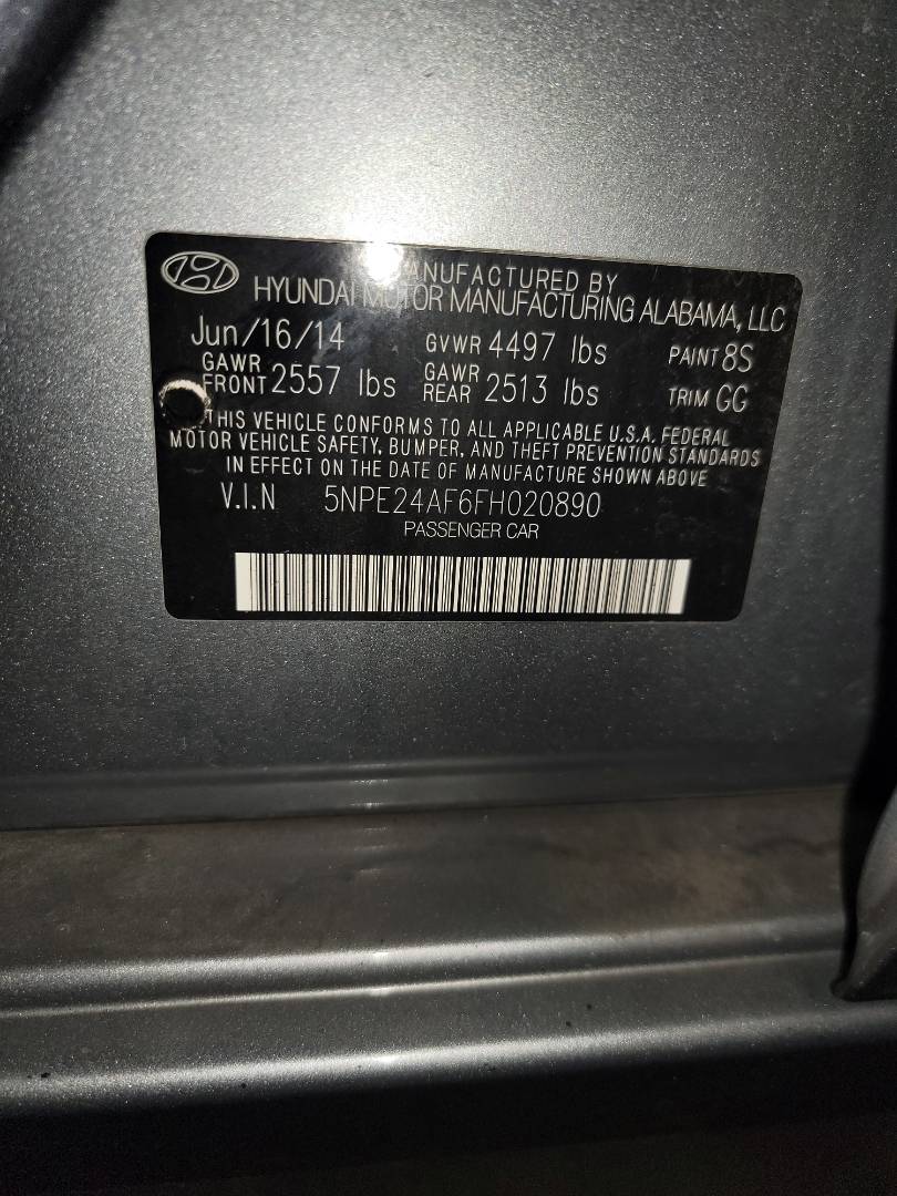 2015 HYUNDAI SONATA — 134923 Miles — Lot 70982313 - Marhaba Auctions Used Cars - Image 9