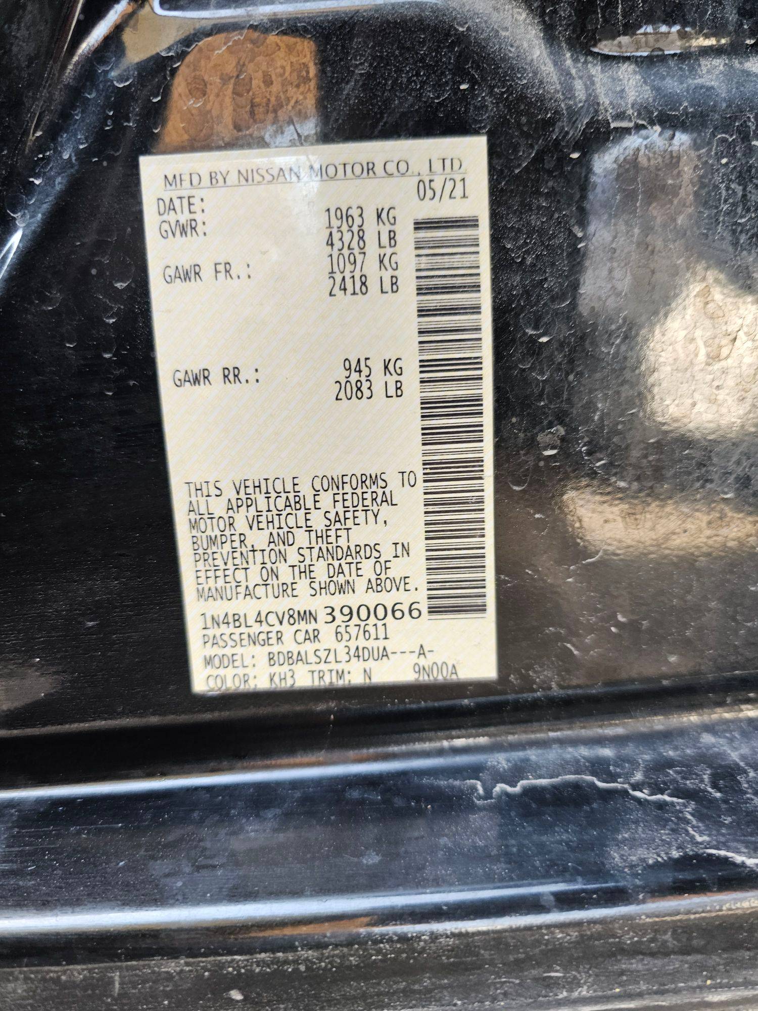 NISSAN ALTIMA 2021 - Marhaba Auction Used Cars - Image 8