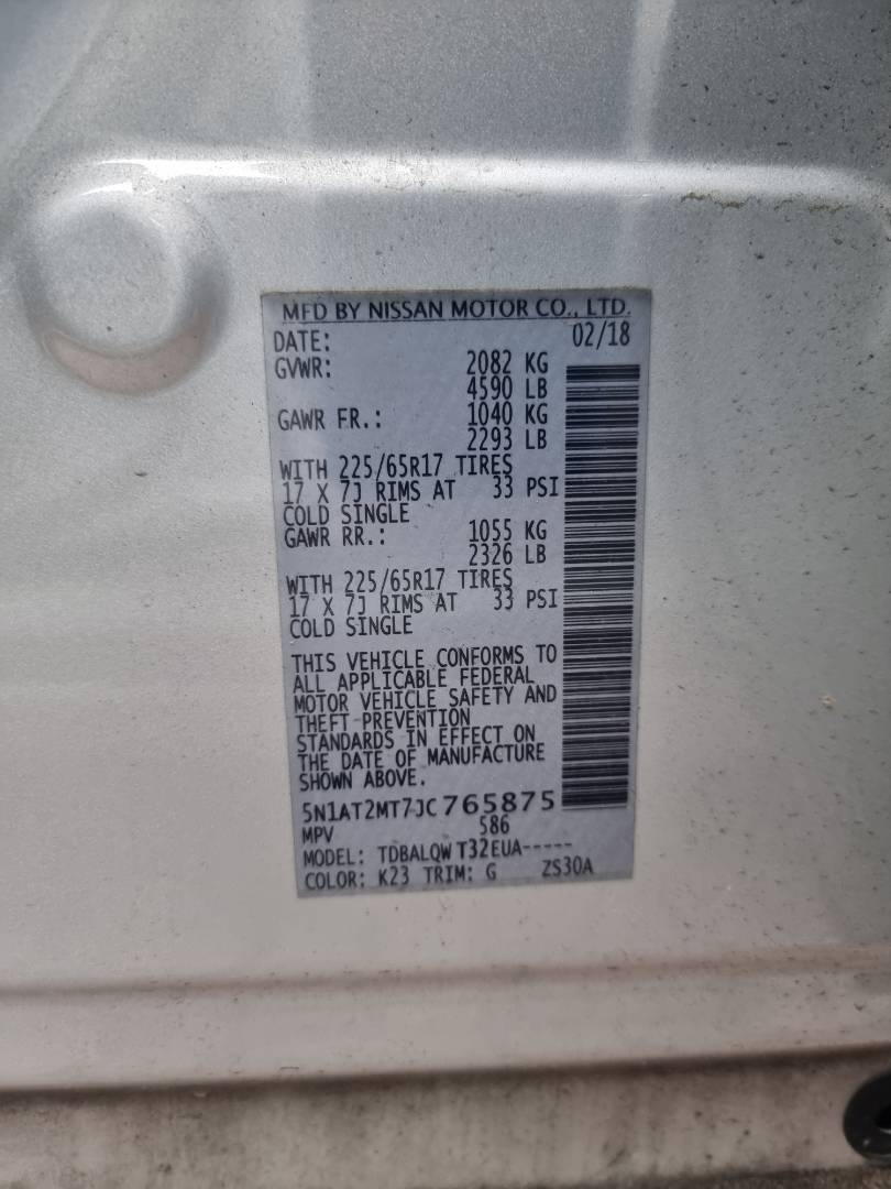 NISSAN ROGUE 2018 - Marhaba Auction Used Cars - Image 8