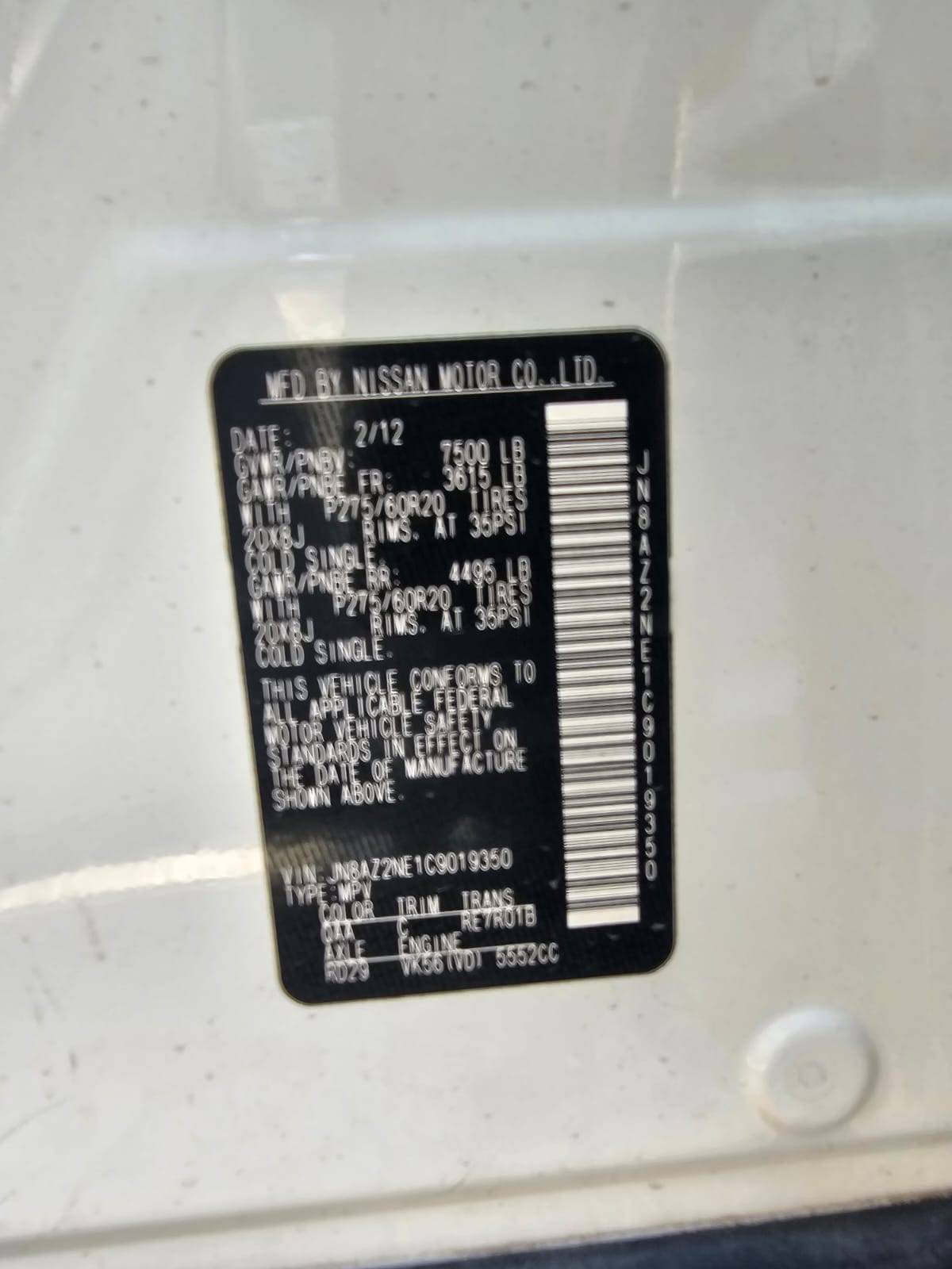 2012 INFINITI QX56 — 190824 Miles — Lot C9019350 - Marhaba Auctions Used Cars - Image 12