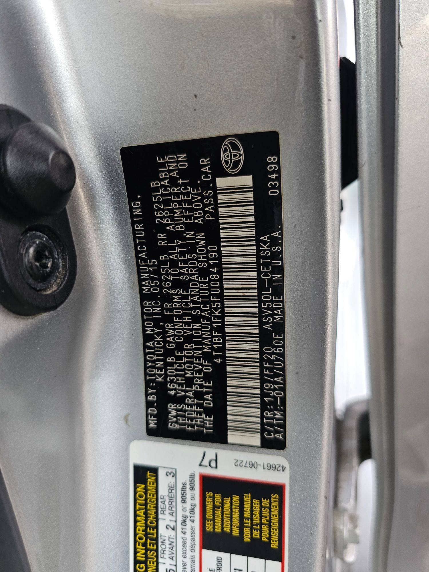 TOYOTA CAMRY 2015 - Marhaba Auction Used Cars - Image 10