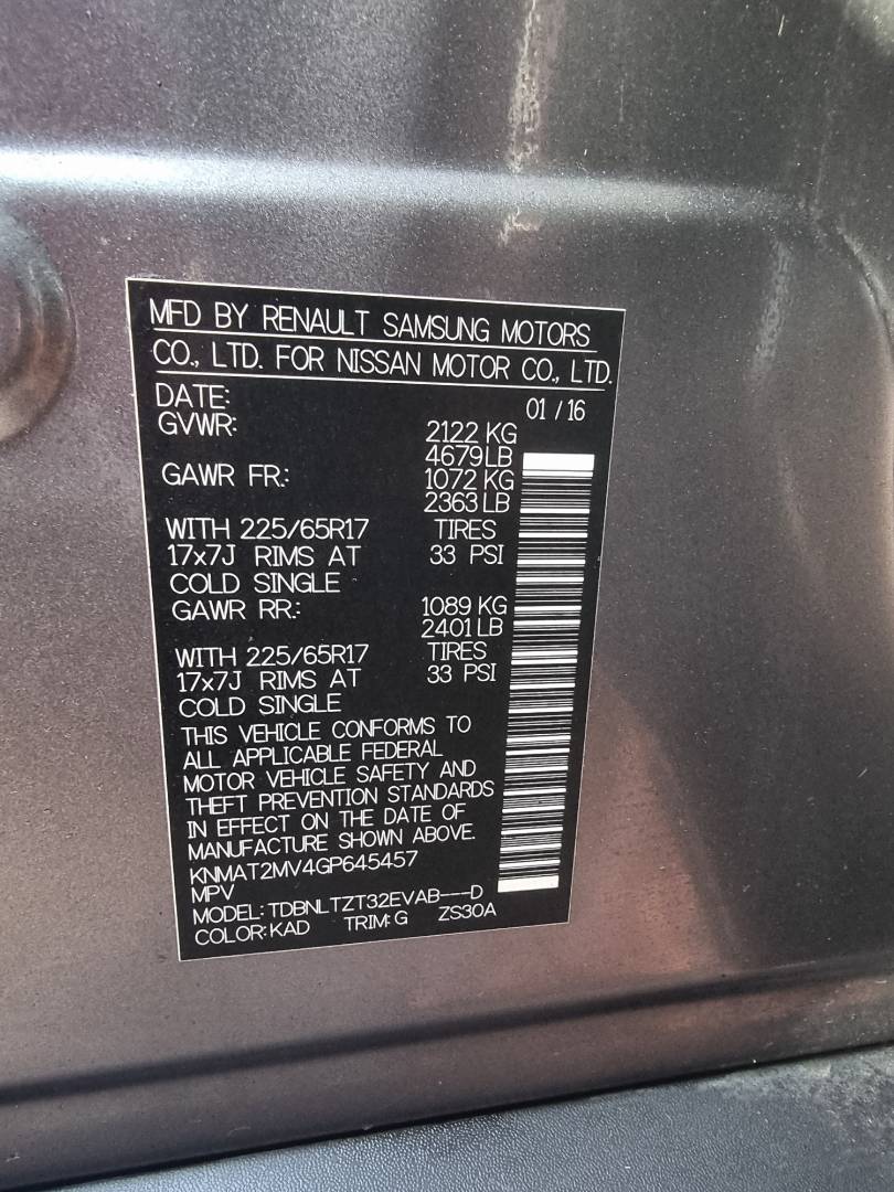 NISSAN ROGUE 2016 - Marhaba Auction Used Cars - Image 7